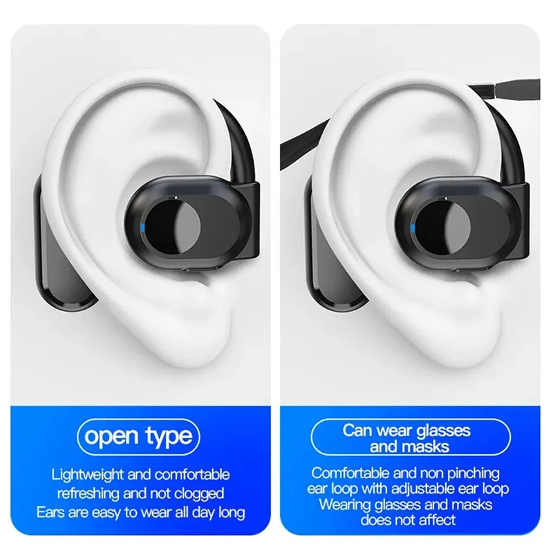 XIAOMI سماعات رأس لاسلكية واحدة الأذن اليمنى بلوتوث توصيل العظام يدوي إلغاء الضوضاء سماعات للأعمال الرياضية #6