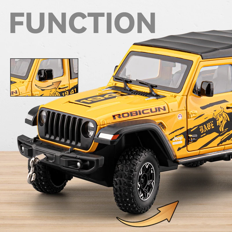 1:24 Jeep Wrangler Rubicon Diecast Model Car