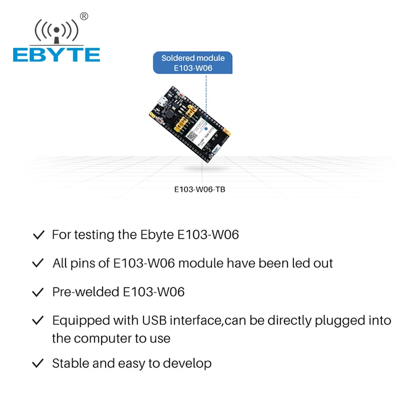 CC3235 Wifi Module Test Board EBYTE E103-W06-TB USB Interface Easy Use Pre-Welded E103-W06 TTL Test Board