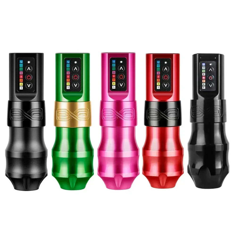 2 بطارية EXO اللاسلكية ماكينة رسم الوشم التجميلي القلم 3.5 مللي متر/4.0 مللي متر السكتة الدماغية قلم الوشم محرك كورليس قوي لفن الوشم #2