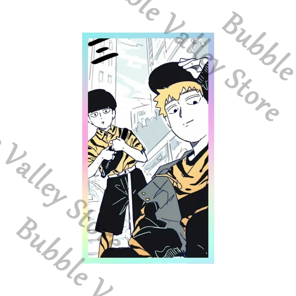 أنيمي الغوغاء النفسي 100 Kageyama Shigeo Reigen Arataka تأثيري الكرتون الاكريليك مزدوجة فلاش ورقة ملونة ورقة ملونة الملحقات