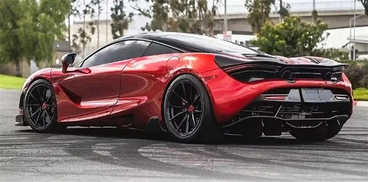 

720s V Style Carbon Fiber Body Kit Front Lip Rear Diffuser Fender Side Skirts Rear Spoiler Hood for Mclaren 720S