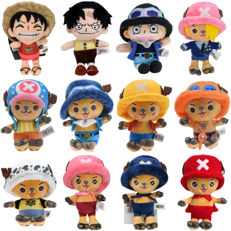 LLavero de Peluche Kawaii de One Piece Monkey D Luffy, Tony Chopper, juguetes lindos de Anime, Vinsmoke, Sanji Sabo, Portgas D Ace