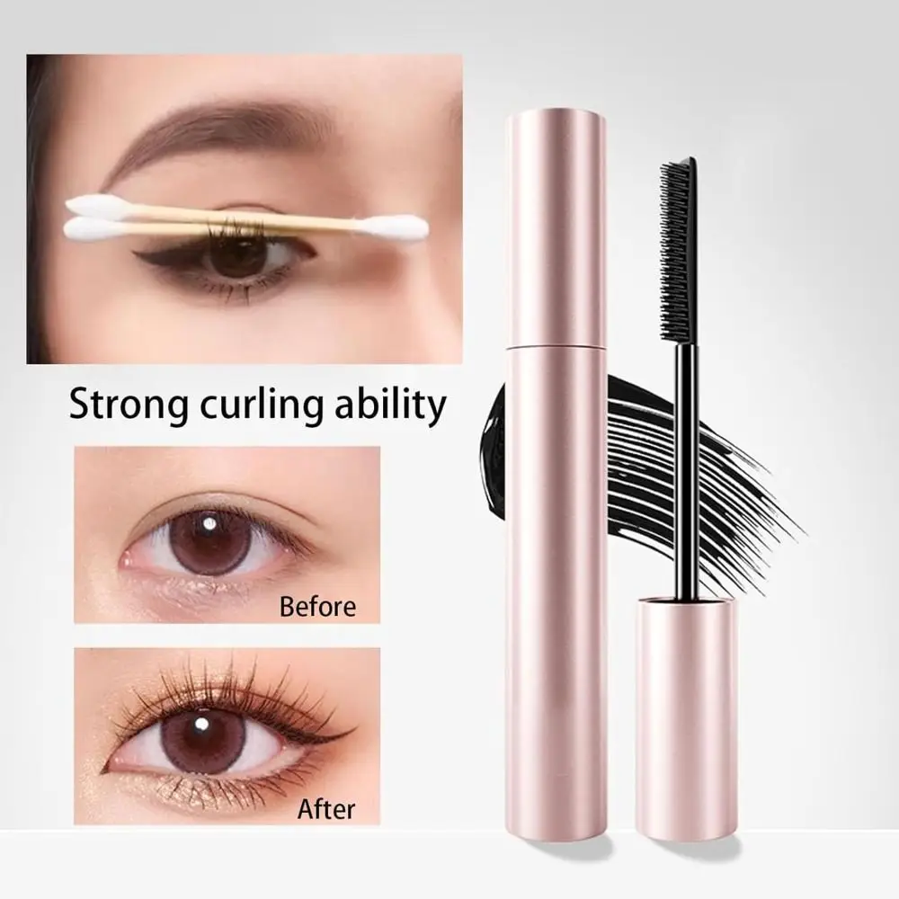 Nero e marrone Nuovo mascara allungante e arricciante Mascara per ciglia impermeabile e resistente al sudore a lunga durata Allungamento e arricciatura