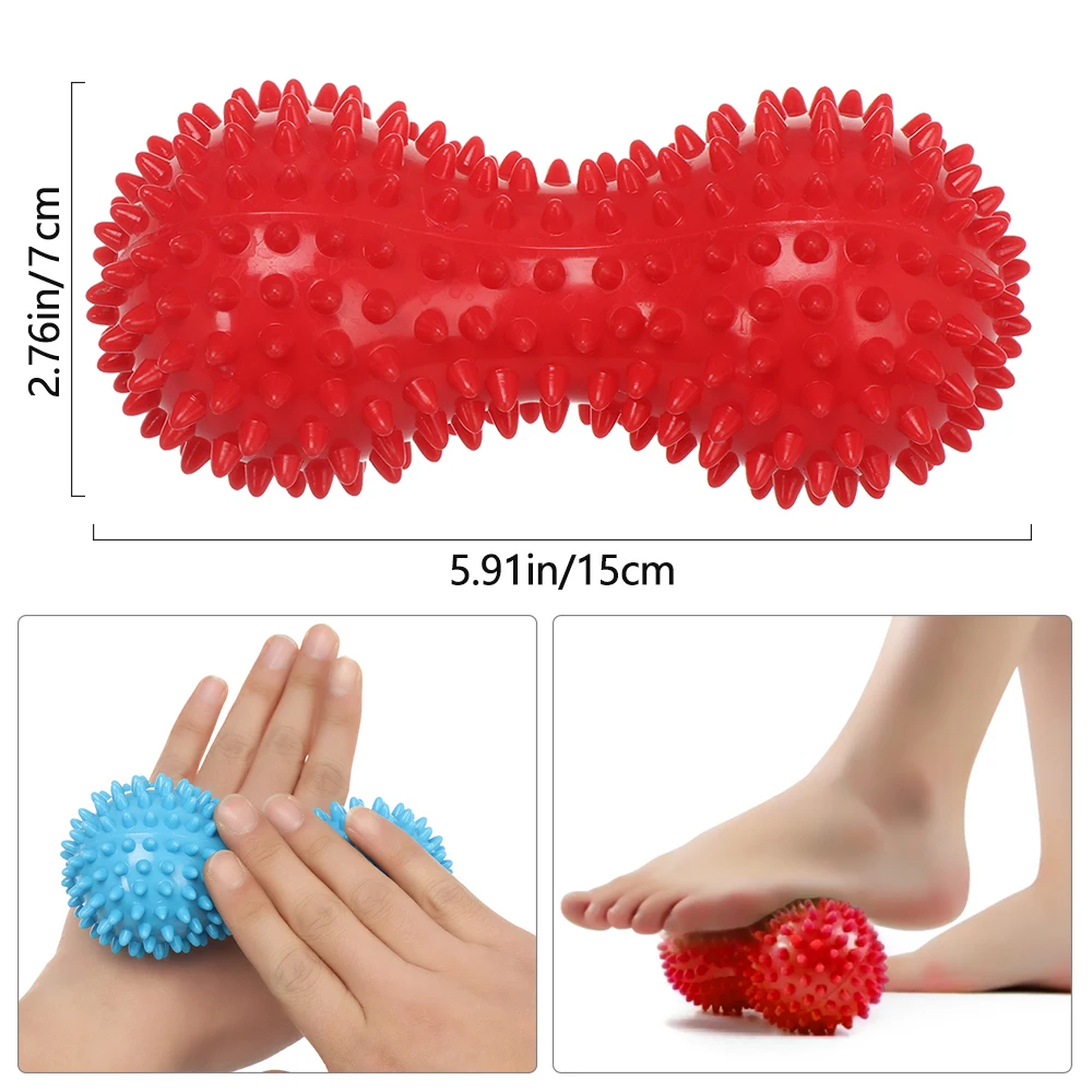 Foot Massage Roller, Peanut Ball, Sensory Training Grip Ball, Deep Point Massage Relief Heel Foot Arch Pain, Plantar Fasciitis