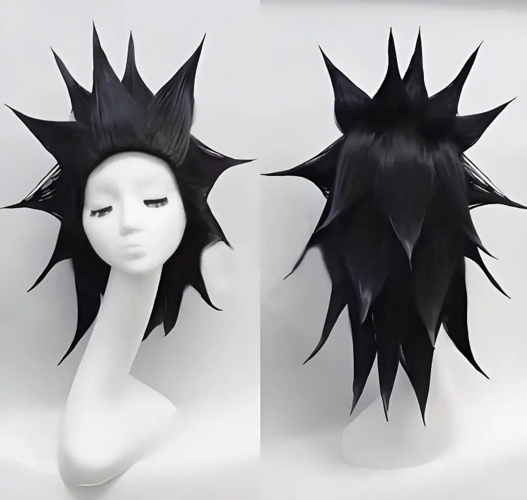 Bleach Kenpachi Zaraki Black Anime Cosplay Wig Spiked Wild Style Hair