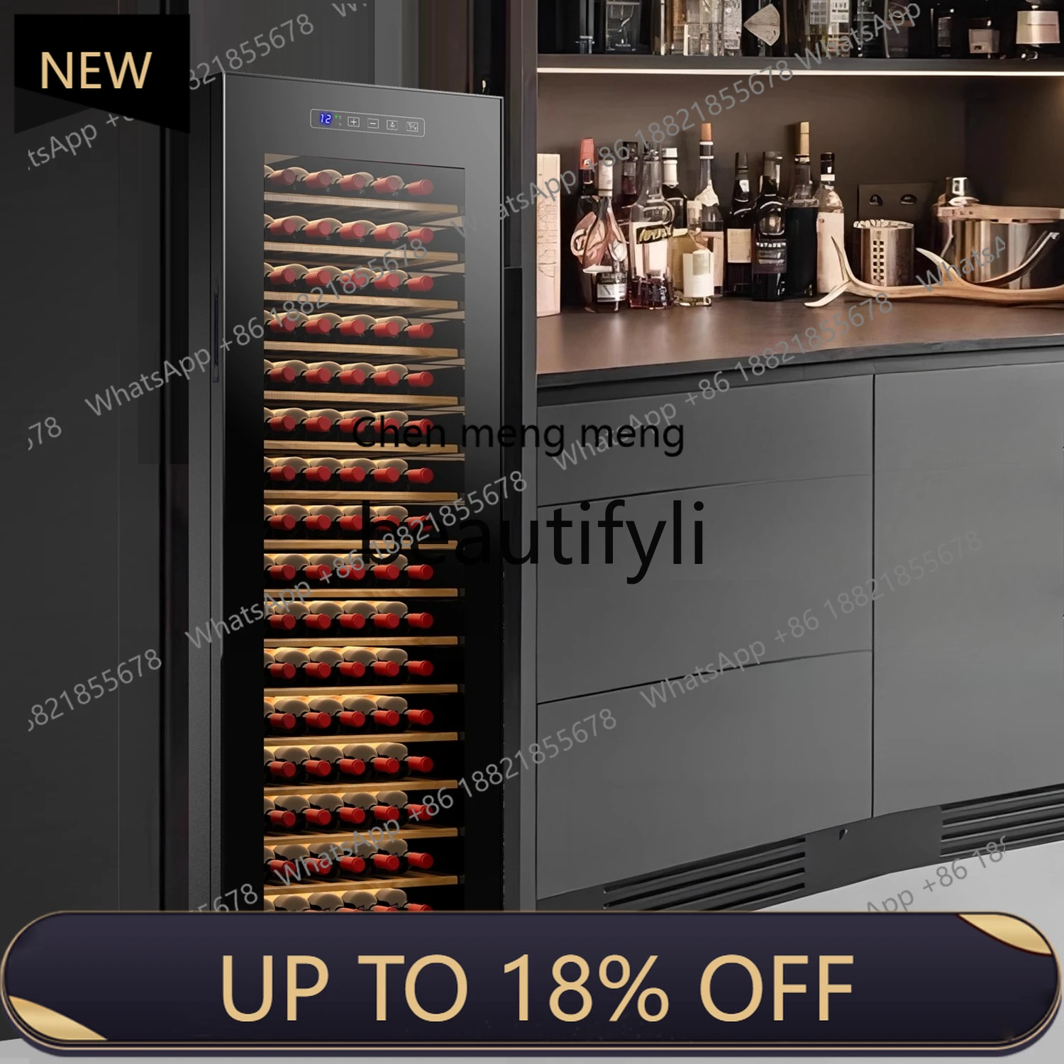 

Z189 Four Seasons Constant Temperature Air Cooling Compressor Wine Cabinet Constant Temperature Hanging Cup Household Tea with L