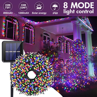 12/22/32M Outdoor Solar Led Lights Christmas Festoon Led Lamp Solar Garden Outdoor Fairy String Garland Camping Party Decoration