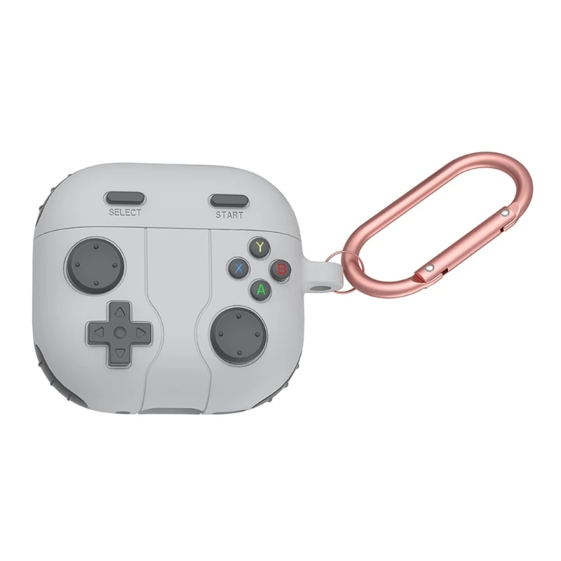 Protector silicona grueso Secure Grip para funda AirPods4 con clip mosquetón