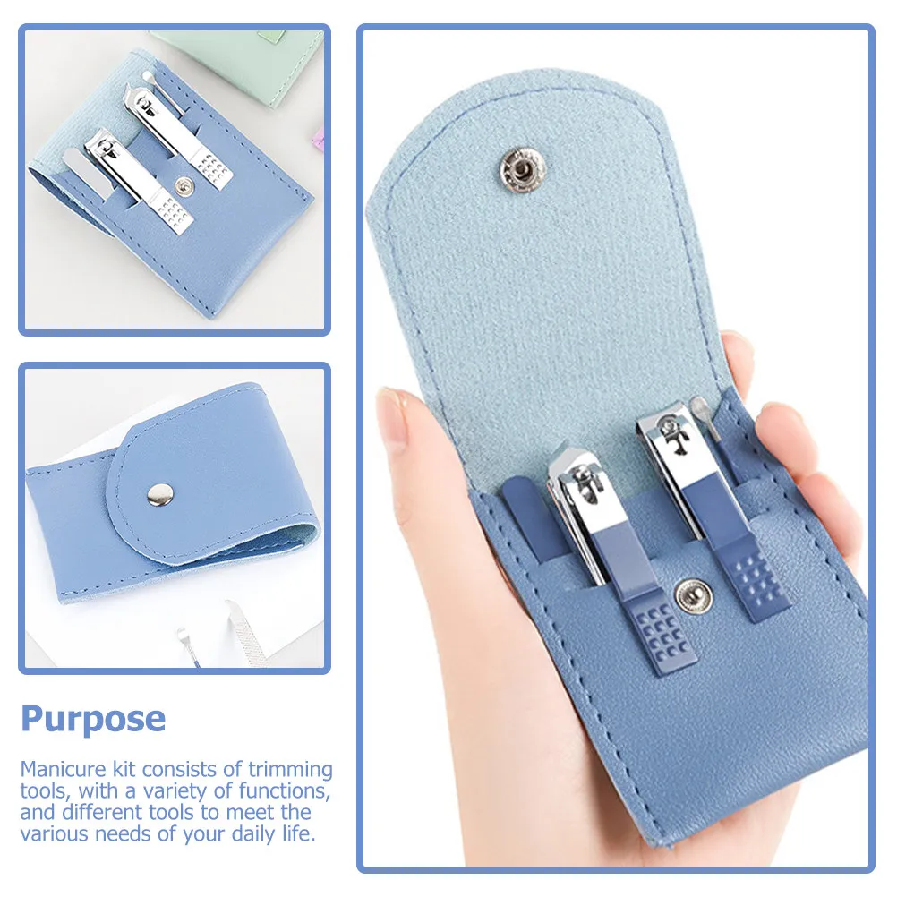 

Набор для маникюра из 3 предметов: профессиональные кусачки для ногтей из углеродистой стали, портативный набор для ухода за ногтями с чехлом для хранения, дорожный маникюрный набор