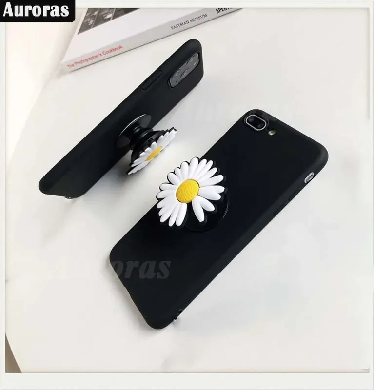 For Tecno Camon 30 4G Pro 5G Case With Chrysanthemum Holder Silicone Soft Shockproof Shell For Camon Premier 30S Pro Cover Funda