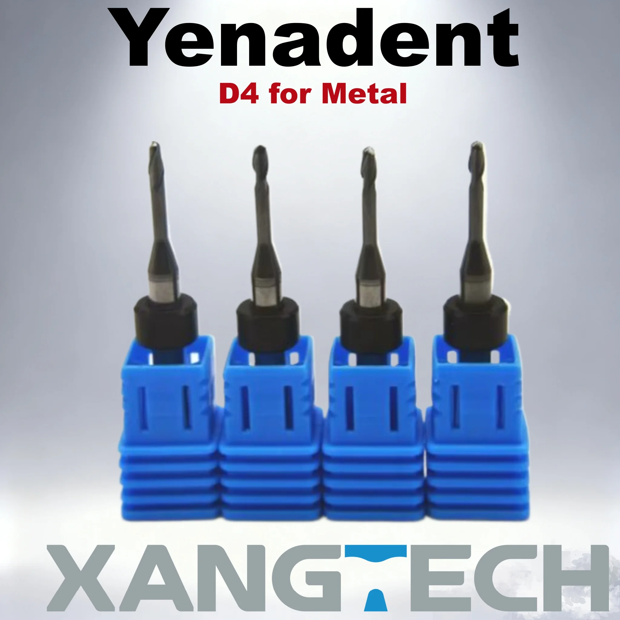 

XANGTECH Yenadent Metal Ball Drill D4 Milling Bur 0.6/1.0/2.0/3.0 Cad Cam Dental Tools