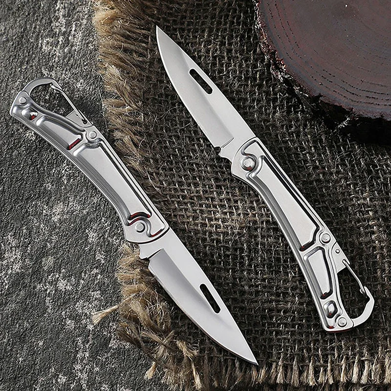 Portable High Hardness Mini Folding Knife Stainless Steel Survival Hunting Camping Self-defense Camping Knife Folding Knife