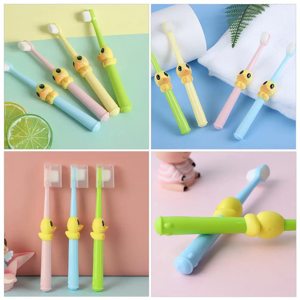 

4Pcs Children Toothbrush Cartoon Design Soft Bristle Kids Oral Care Teeth Cleaning Brush Early Dental Habit Training Tool