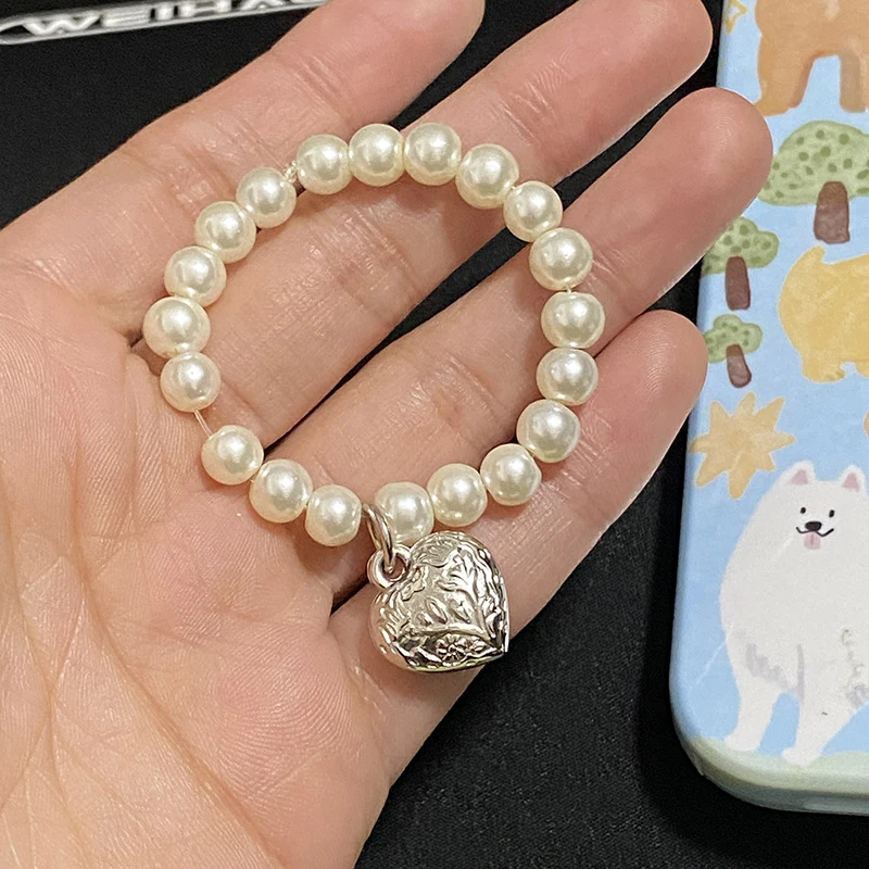 Kalung mutiara mainan rumah bermain, miniatur boneka katun aksesoris kalung mutiara Mini rumah bermain