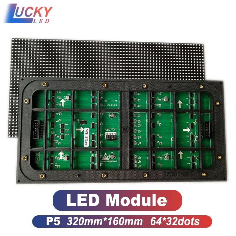 Full Color LED Display Outdoor SMD P5 Module LED Video Wall TV LED Digital Signage RGB Pixel Display Animation HUB75 LED Panel
