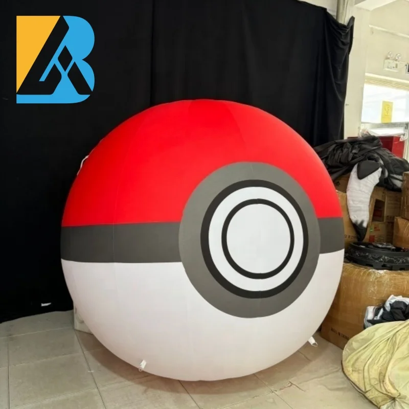 Customized Animation Themed Large Inflatable Poke Ball for Event Party Decor Toy