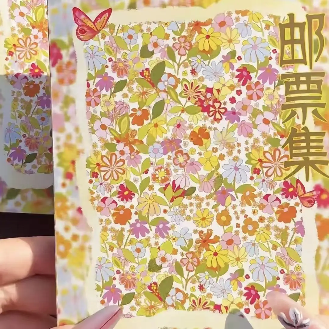

Новый корейский милый набор наклеек с цветочными узорами для дневника и блокнота, коллекционная книга наклеек, милые наклейки для украшения блокнотов, милый подарок из наклеек