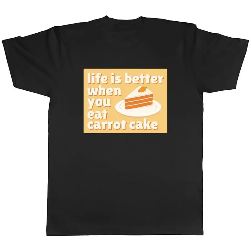 Eat Carrot Cake Mens T-Shirt Baking Chef Cake Dessert Lover Tee Gift