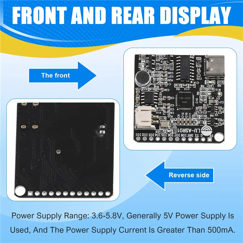 ABKN-LU-ASR01 Intelligent Speech Recognition Module Offline Recognition Customized Phrase LD3320 One Click Burning Module