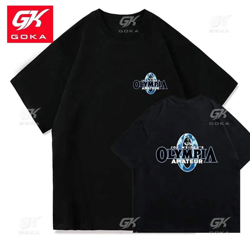 Summer 2024 OLYMPIA Men Gym Cotton Short Sleeve T Shirt Men Causal O-neck T-shirt Male High Quality Oversized Tees Unisex Tops