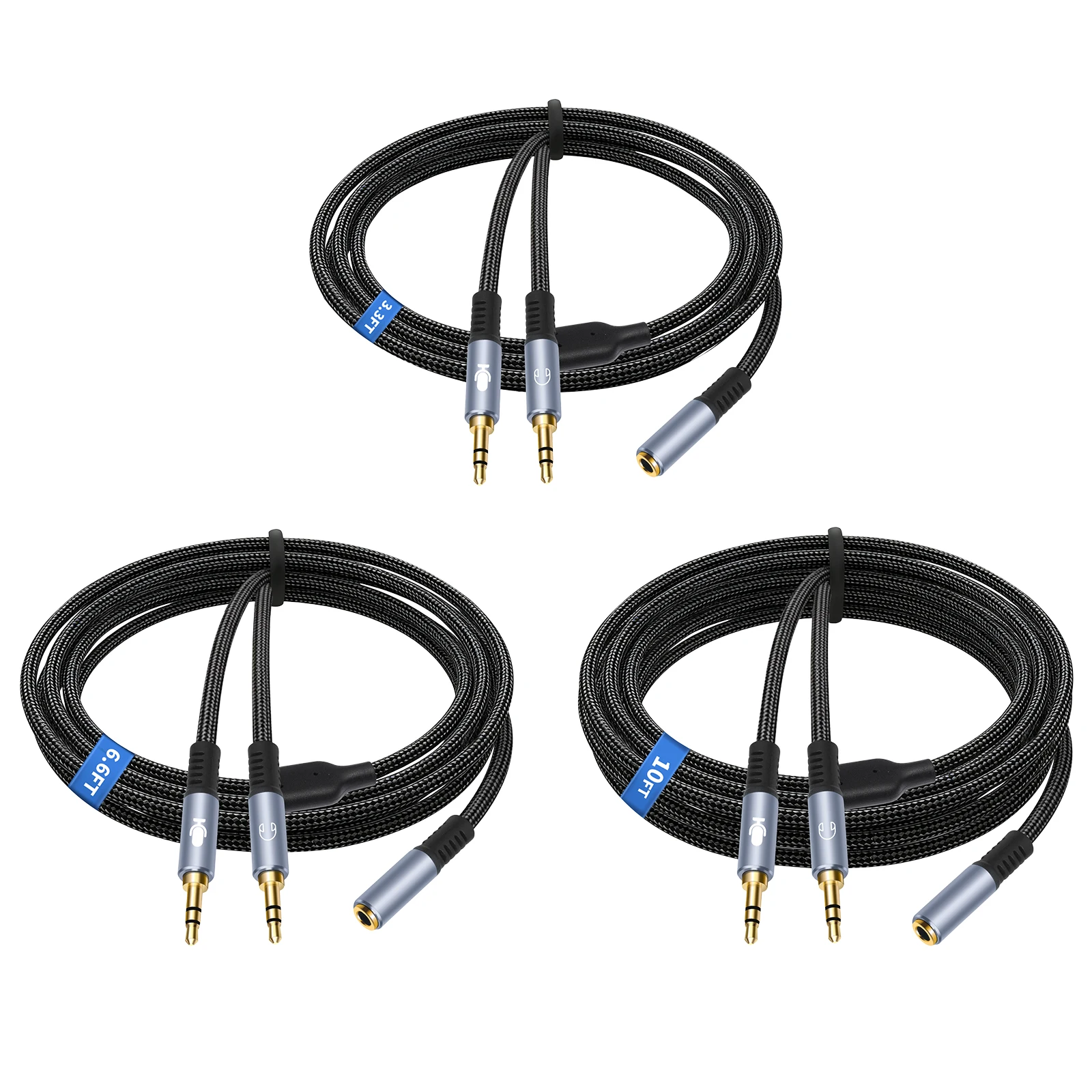 Y-Splitter Audio Cable 3.5mm Female To Dual 3.5mm Male Headphone Splitter Adapter for Speaker Headphones Laptop