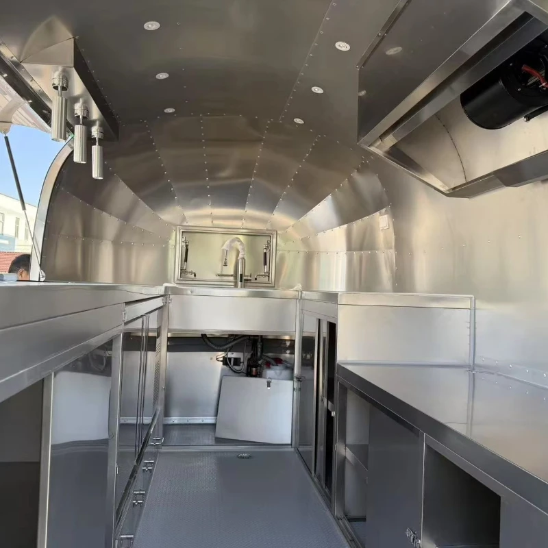 Food Truck Premium Stainless Steel Mobile Catering & Street Food Trailer Customized