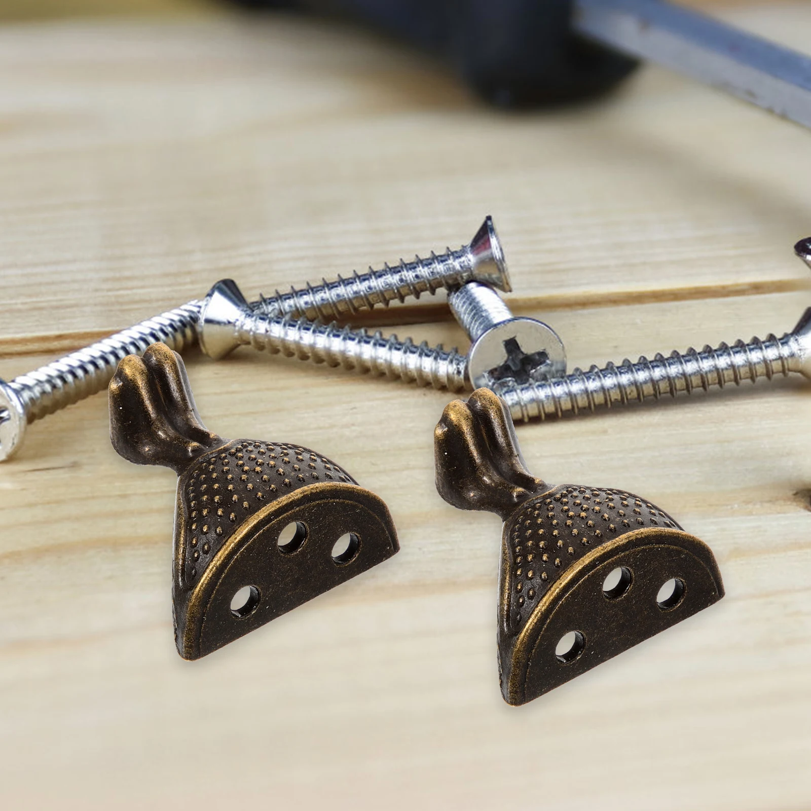 

10pcs Zinc Alloy Furniture Feet Hardware Legs Bronze Stable Support Protective Corner Design Scratch Resistant