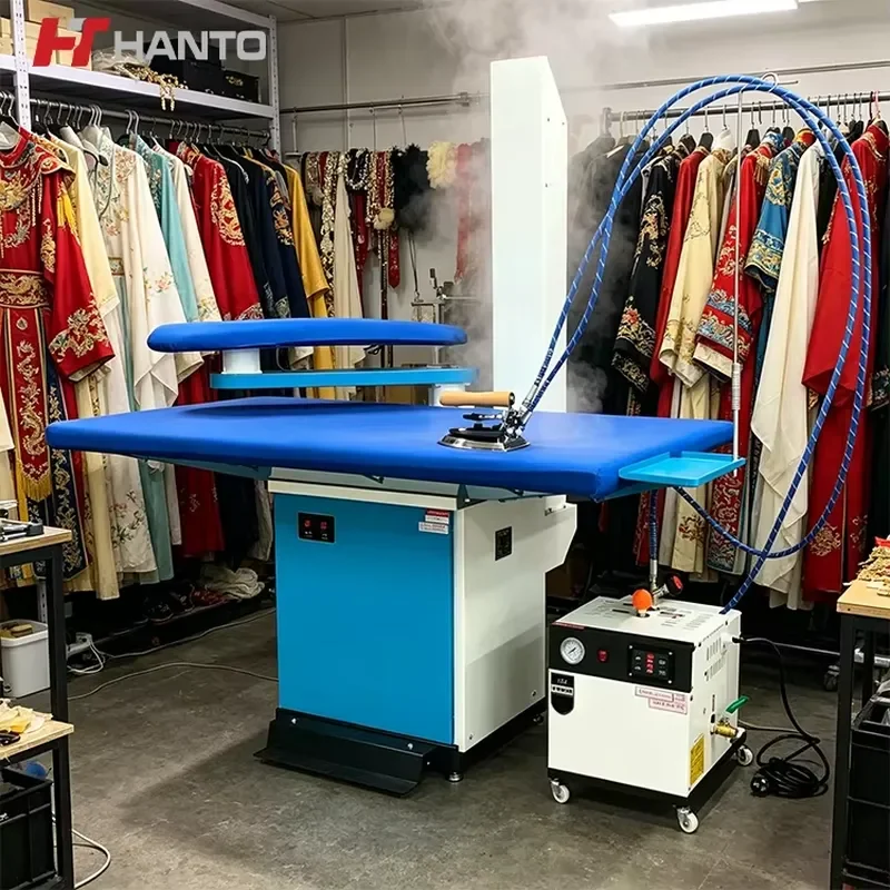 Large Industrial Vacuum Ironing Machine with Steam Boiler Professional Garment Press for Textile Processing and Clothing