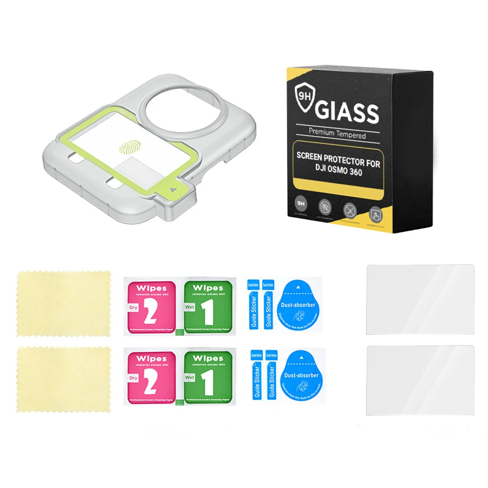 

2 pcs Screen Protector For DJI osmo 360 HD High-definition Tempered Glass Film Easy Installation Kit for DJI 0smo 360 Camera