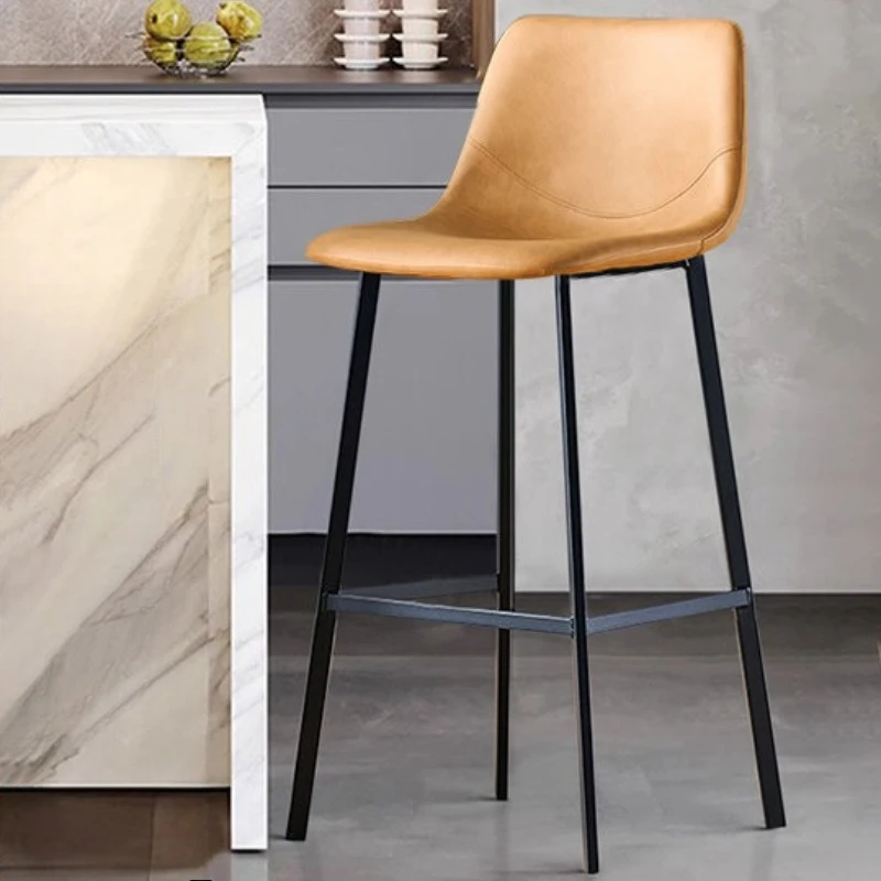 light luxury high sense bar chair Living room backrest modern chair sedentary not tired tabouret coiffeuse Interior furniture