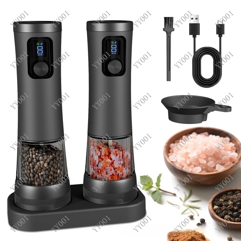 Rechargeable Electric Grinder Multifunctional Kitchen Tool Automatic Pepper Mill for Seasoning