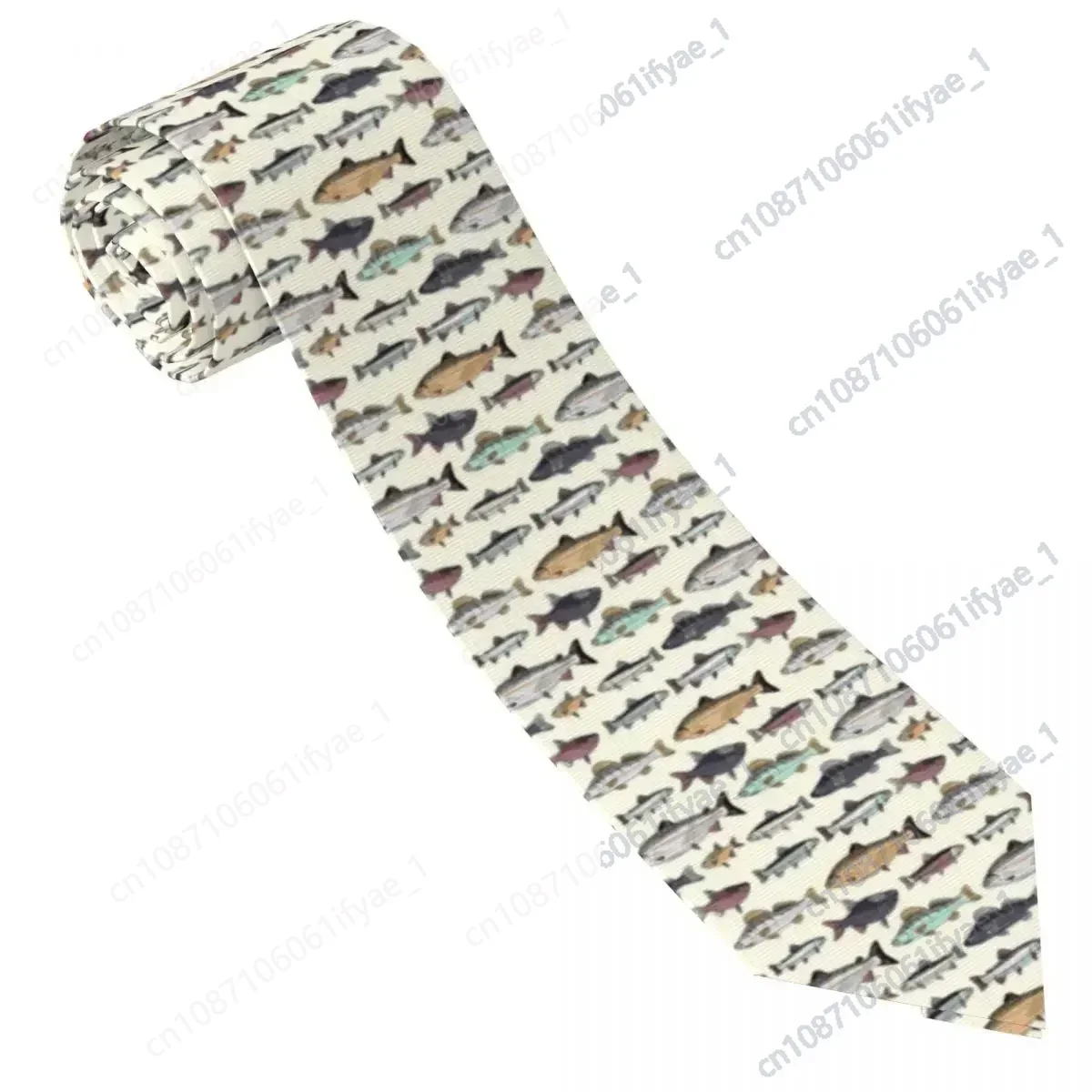 

New Design Tie Sea Life Fish Custom Neck Ties Elegant Collar Tie Men Wedding Necktie Accessories