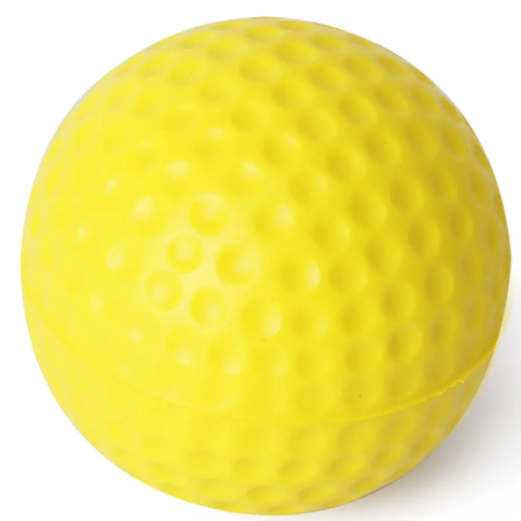 10pcs Yellow Soft Elastic Indoor Practice PU Golf Ball