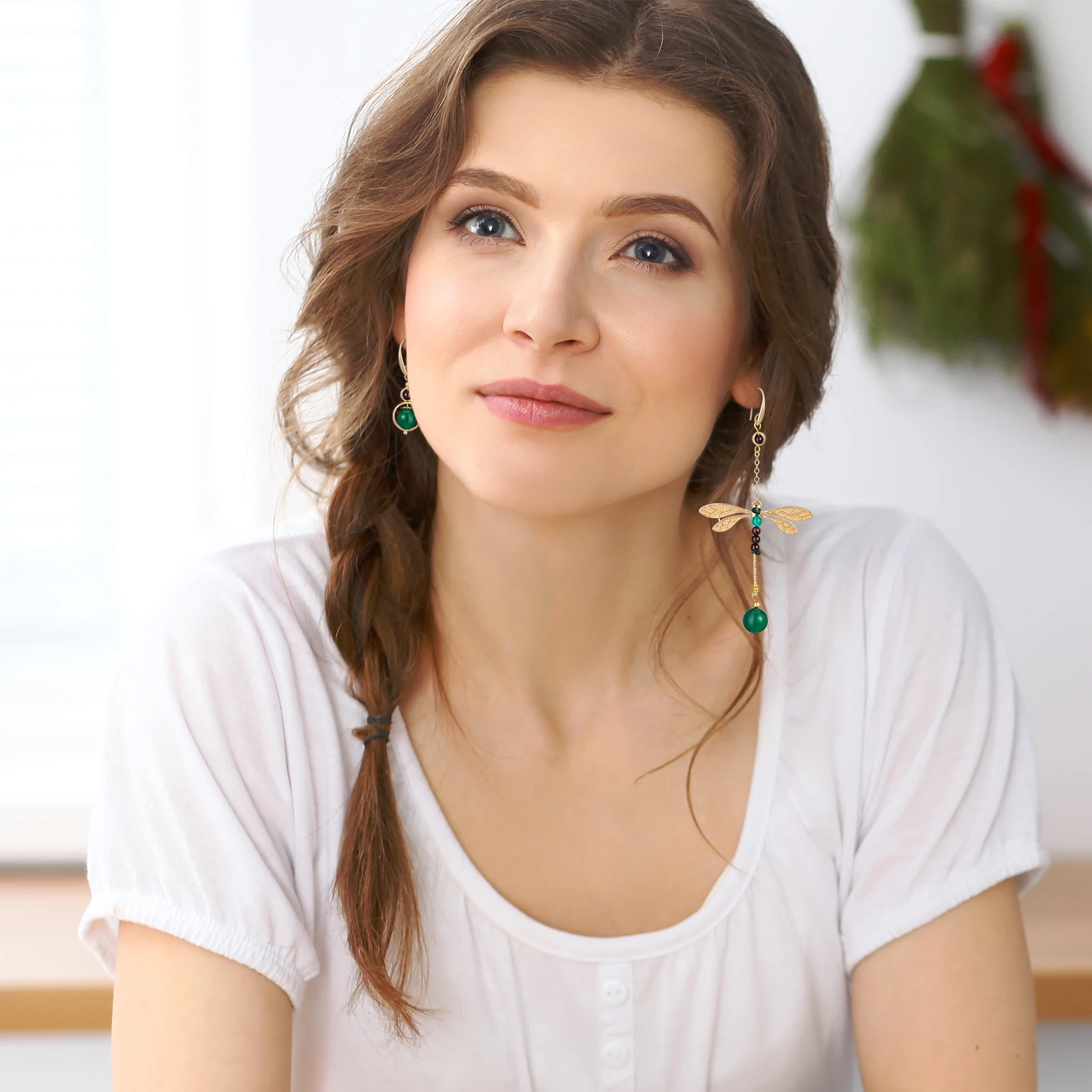 

Retro Ethnic Dragonfly Earrings Lightweight Creative Design Fashion Earrings Stylish Girl Accessories Girl Earring