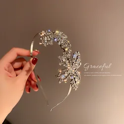 Gorgeous Wedding Birthday Party Jewelry Hair Accessories Classic Butterfly Full Diamond Crown Headwear Princess Palace Hair Hoop