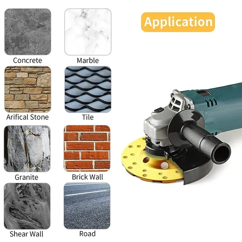 A25F-For Concrete Turbine Cup Disc Sand Mill, 1Set/5Pcs Turbine Carbon Steel Sand Wheel For Concrete Walls, Floors Etc