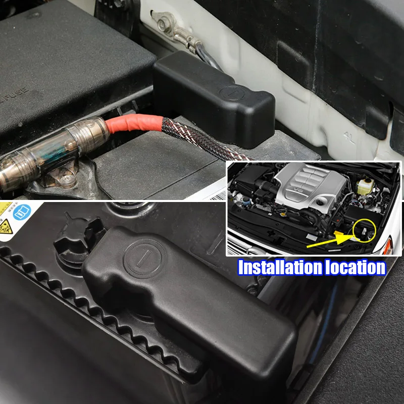 For Toyota FJ Land Cruiser Prado 150 V8 200 2010-2017 Car Battery Anode Negative Protector Cover 2013 2014 2015 2016 Accessories