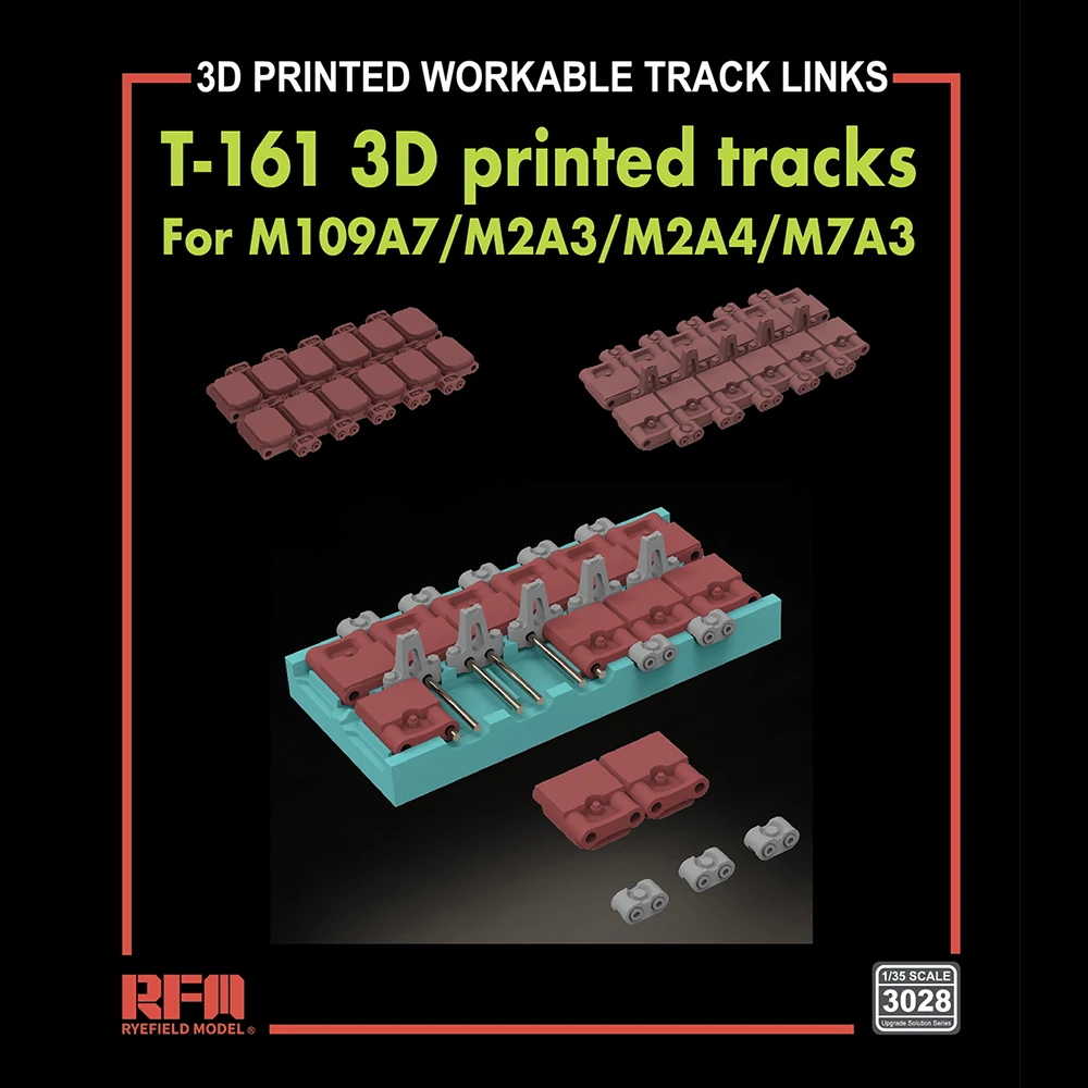 [Ryefield Model] RFM RM-3028 1/35 T161 For M109A7/M2A3/M2A4/M7A3 (3D Printed Workable Track Links)