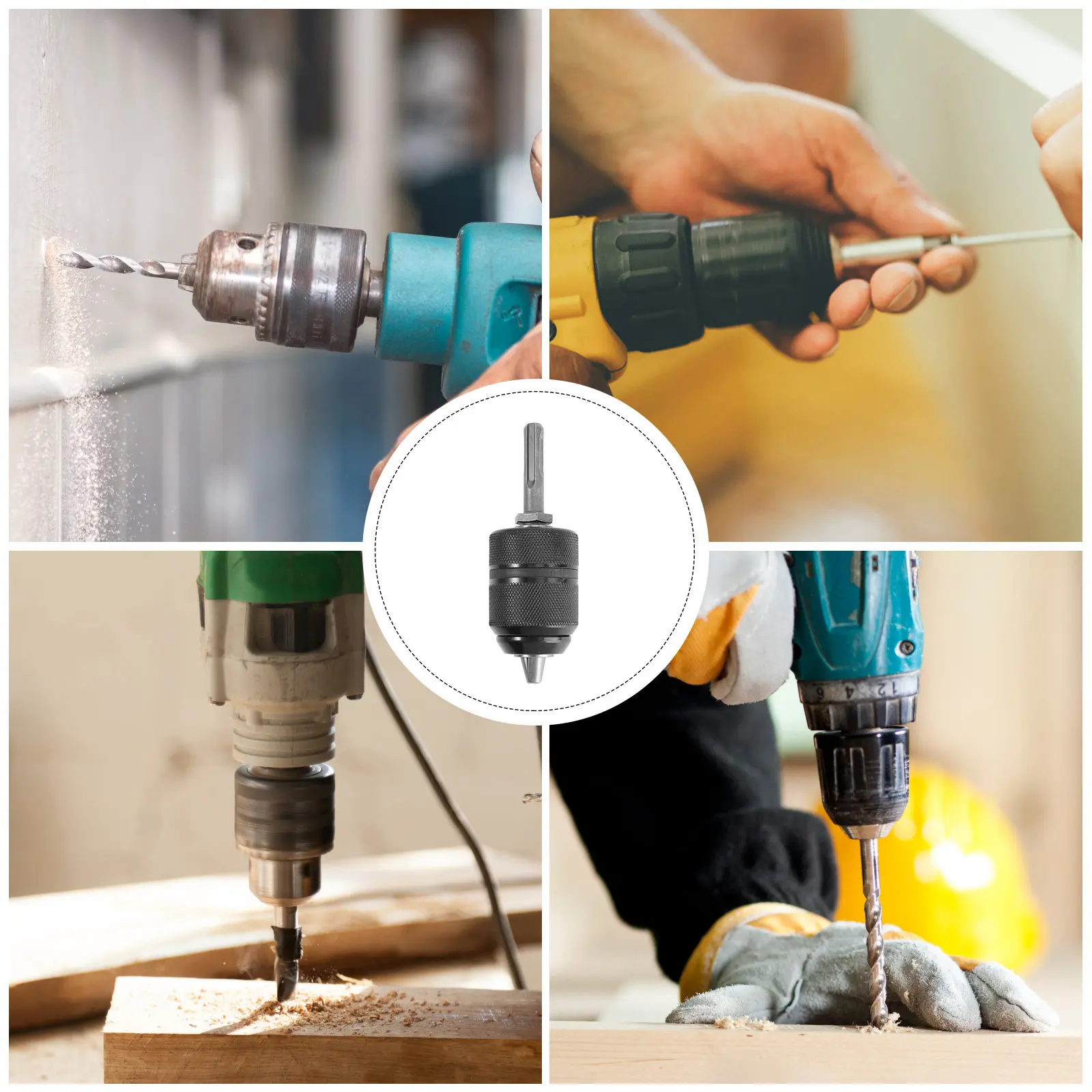 

Усиленный быстрозажимной патрон для дрели из алюминиевого сплава, диапазон сверл 2-13 мм, адаптер для дрели, мгновенная фиксация, надежная блокировка храповым механизмом