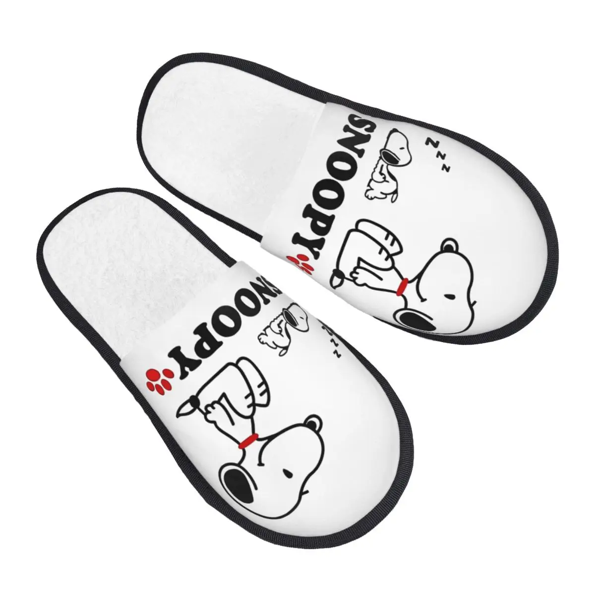 Snoopy Peanuts House Slippers Anti Slip Soft Household Fur Slides Slippers Indoor