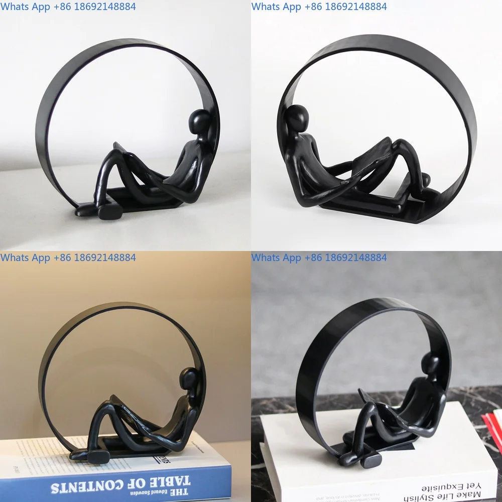 

Simple Book Reading Figure Decoration for Home Living Room Bedroom Study Hallway