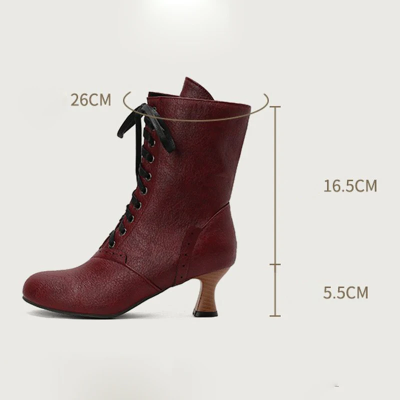 

REAVE CAT Новинка 2025 Женские сапоги до середины икры с круглым носком Маленькие каблуки 5,5 см на шнуровке Большой размер 44 46 47 48 49 50 Ретро Повседневная Повседневная