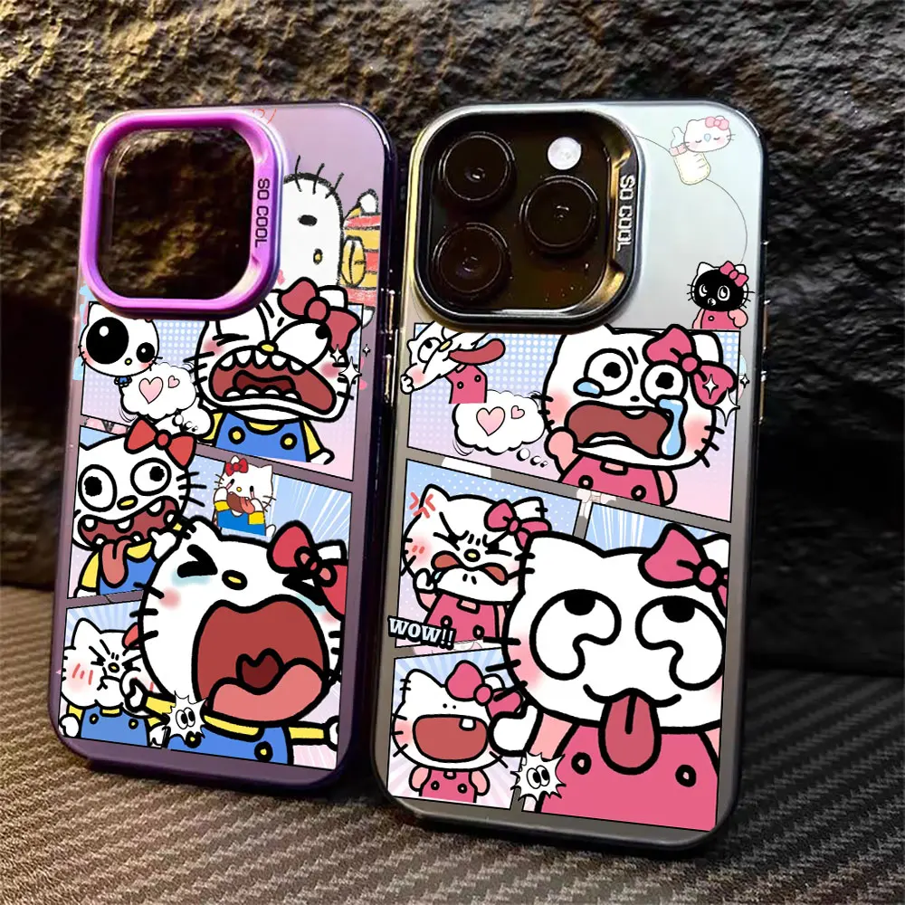 

Cartoon Cute Hello Kitty Cat Coque For iPhone 17 Air 16e 16 14 15 13 12 11 Pro Max Plus Case 16 17 ProMax Shockproof Phone Cover