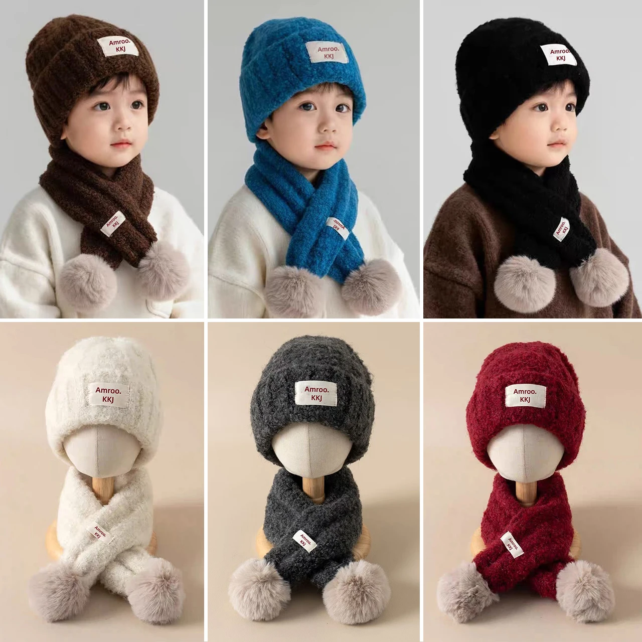 ชุดหมวกไหมพรมและผ้าพันคอสำหรับ - Baby Hat Beanie บทวิจารณ์และราคา