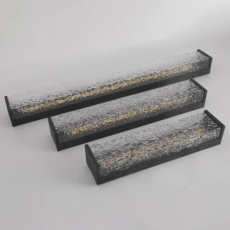 SANDYHA Modern Long Strip Wall Lamp Outdoor Waterproof Decorative Light LED Lighting Fixture Hall Garden Courtyard Exterior wall