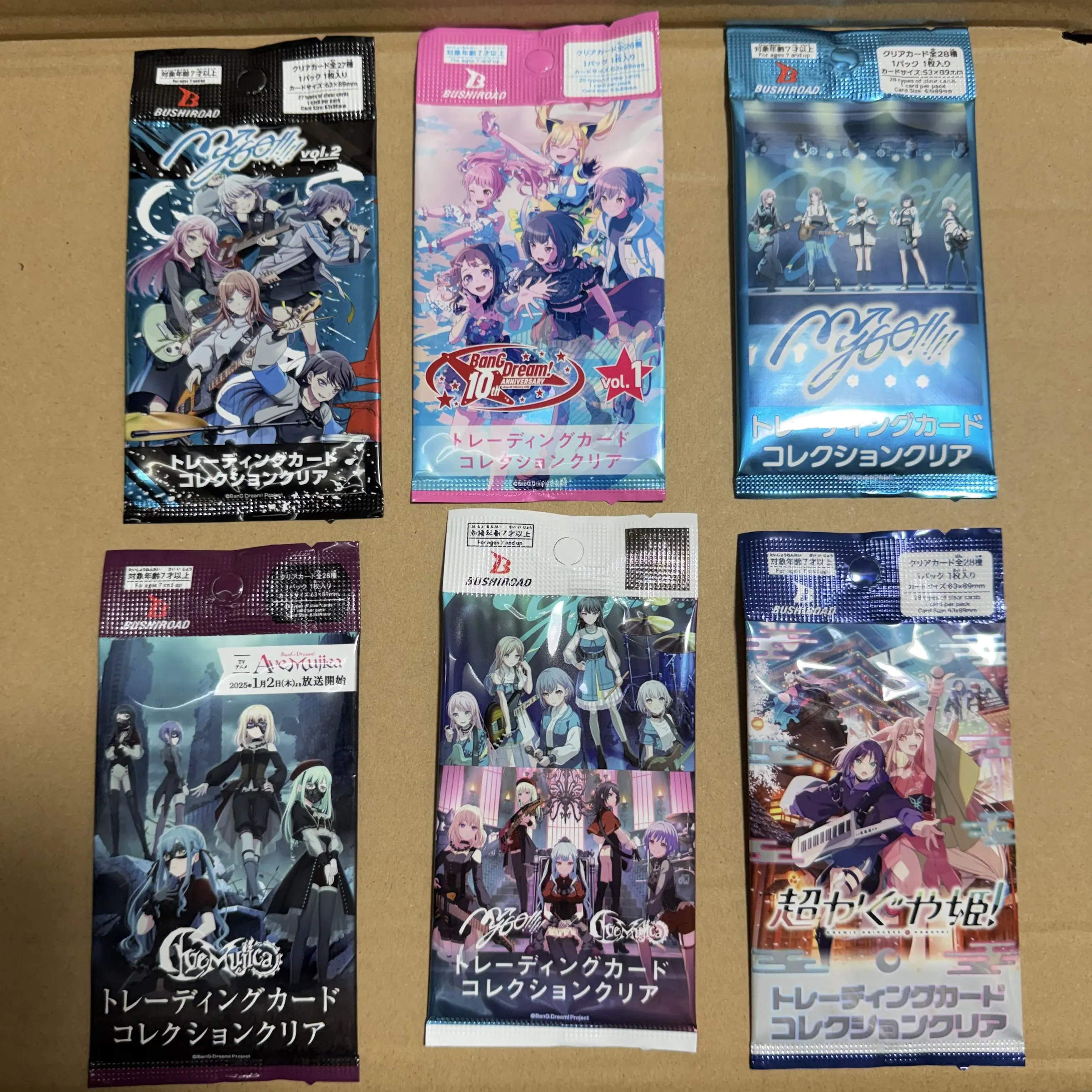 Random 1pc BanG Dream!10th Anniversary10th Anniversary Collection Transparent Card Vol.1 It's MyGo!!!! Anime Card Blind Bag Gift