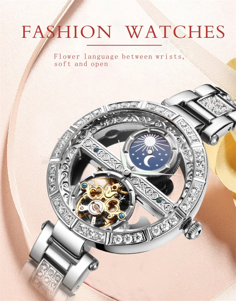 Women Automatic Mechanical Watch Top Brand Luxury Leather Waterproof Watches Ladies Skeleton Tourbillon Clock reloj mujer New Sa2b22ad300994a6c8a470cb42ed59c29f