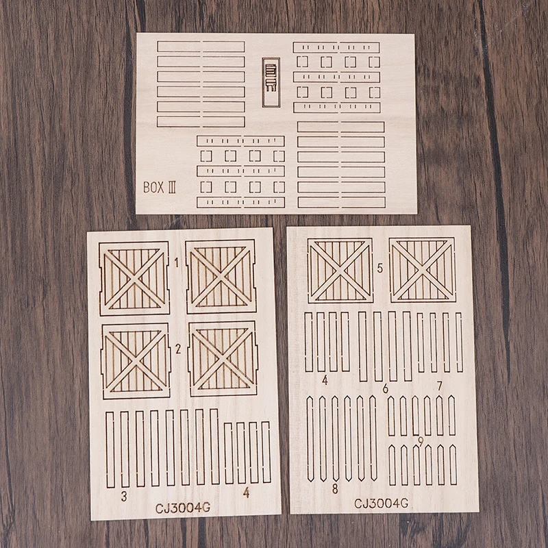 [GT] 1 peça escala 1:35 caixa de madeira em miniatura/suporte de bandeja modelo de montagem feito à mão diy mesa de areia cena layout materiais kit de diorama