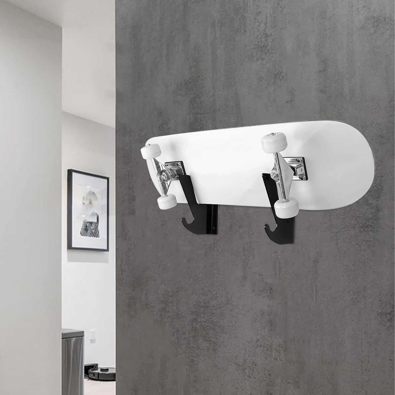 

Skateboard Acrylic Display Stand Hanger Storage Holder Double Layer Dangling Skateboards Rack Black for